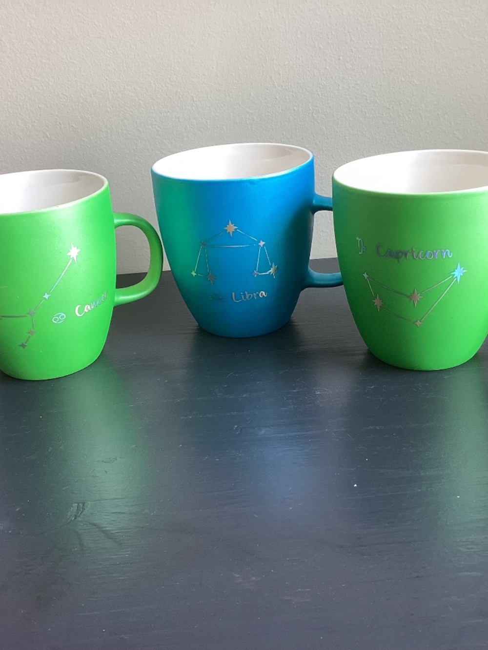Set of 3 Modern Expressions Constellation Mug Cancer,Libra,Capricorn 18.6oz